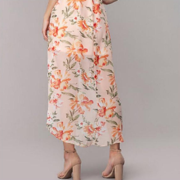 As U Wish High-Low Floral Chiffon Dress - Picture 5 of 14